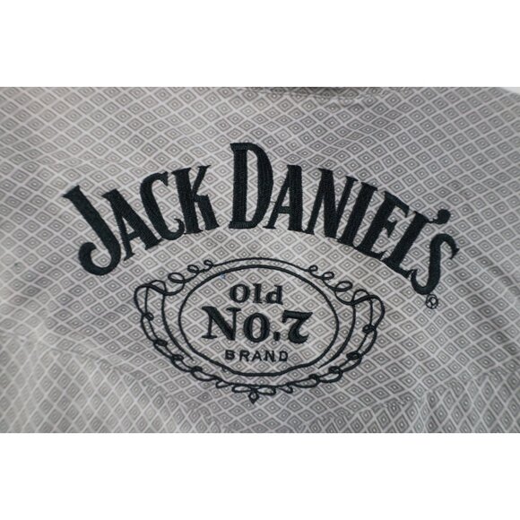 Jack Daniels x Wrangler Mens 2XLT Spell Out Diamond Western Cowboy Button Shirt - Picture 14 of 16